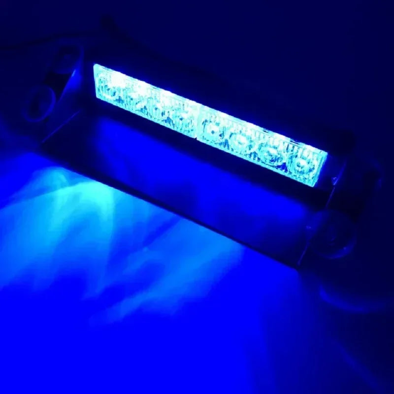 8 LED Car Police Lights Strobe Light For 12VEmergencySignalLamps Light Auto Truck FlashingWindshield FlashWarningLightInstrument