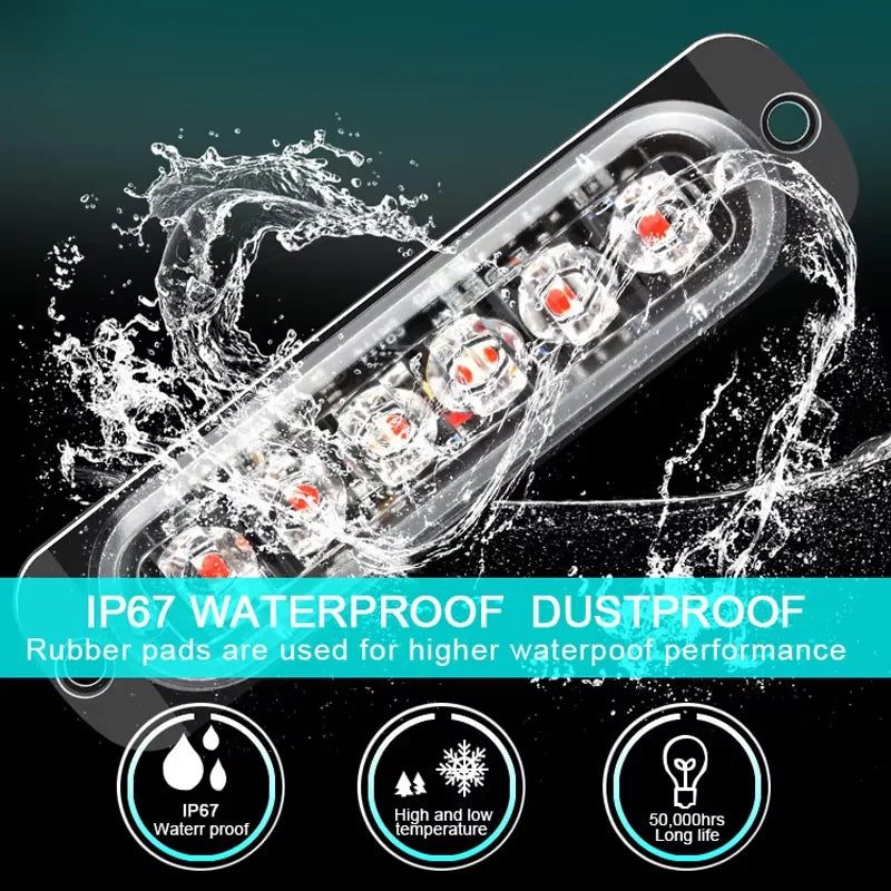 24 LED Strobe Light Wireless Car Emergency Flashing Light Car LED 12V Trailer Truck Strobos Police Warning Light Auto Diode Lamp