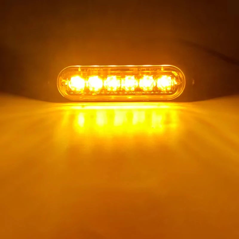 6 Led Strobe Light Flashing Grille Lights Car Emergency Light Warning Light Police Lights For Car TRUCK Strobe Led Light 12V 24V