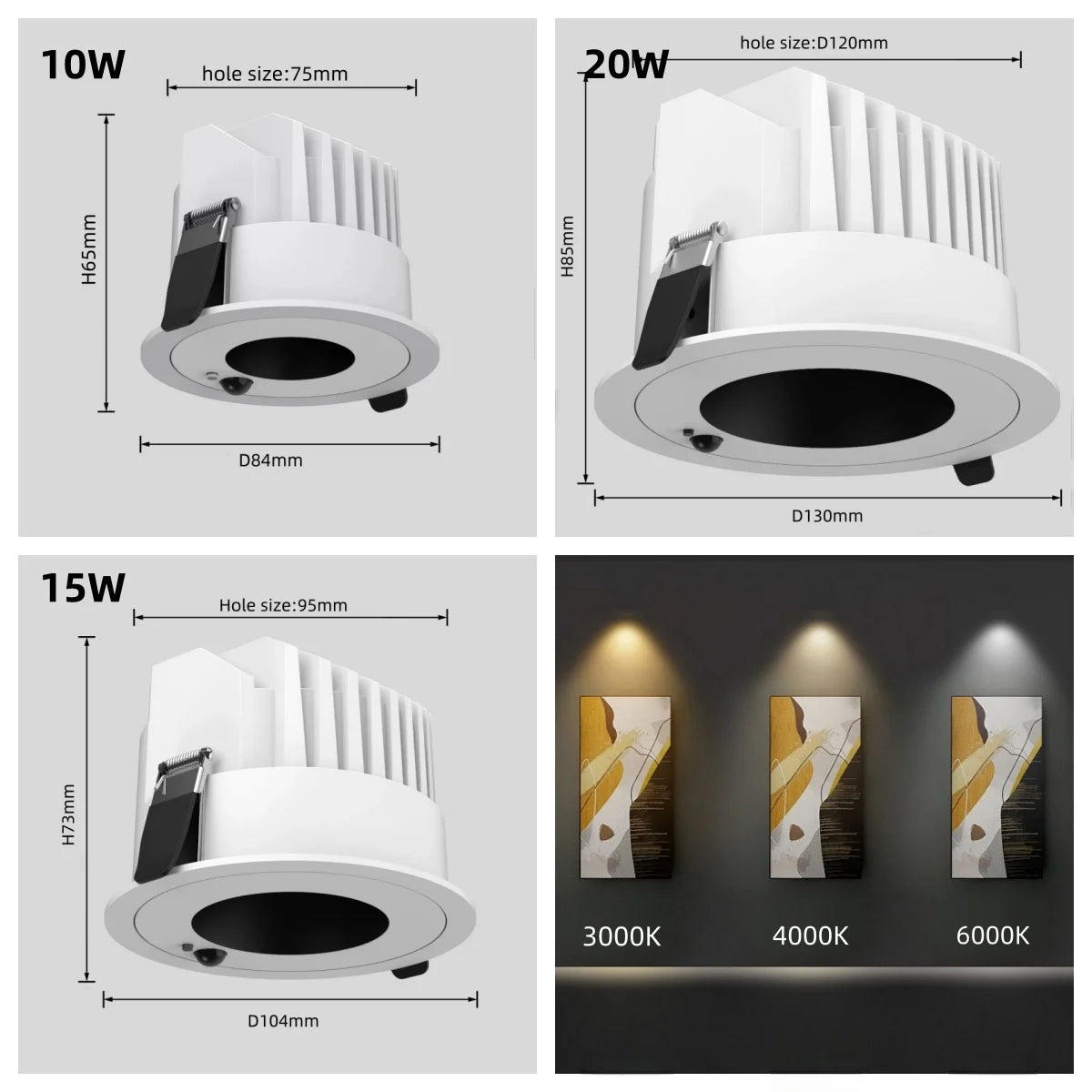 LED PIR Motion sensor Downlight 10W 20W 30W thick aluminum Anti-glare Spotlight for Hallway Corner Stair Home Night Light AC220V