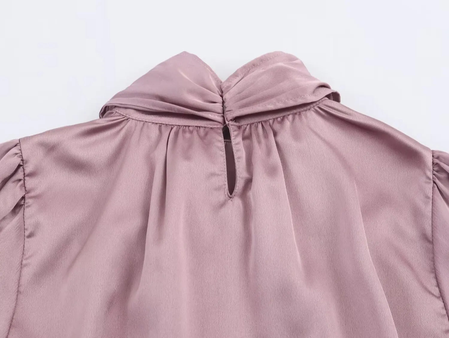 Women Bow Satin Blouse Spring Autumn Female Long Sleeve Elegant Shirt Lady Lantern Sleeve Sweet Casual Commute Blouse-Shirts