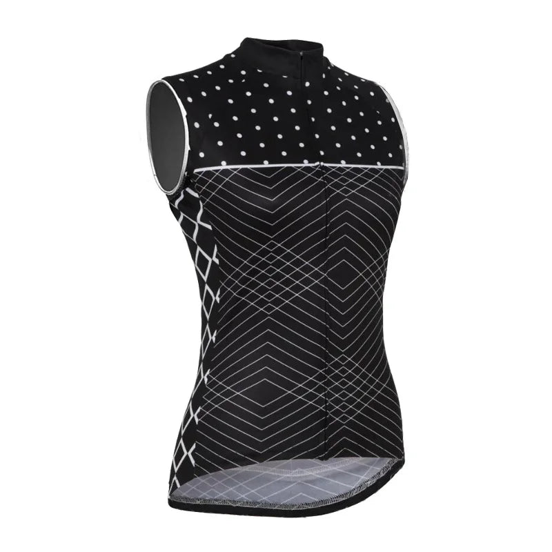 Bello Cyclist Women Cycling Vests sleeveless Summer Dots Ride Bike Clothing Breathable MTB Jersey