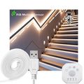 USB Motion Sensor LED Strip, Motion Activated Light with Chase Effect for Stairs, Under Bed and Cabinet