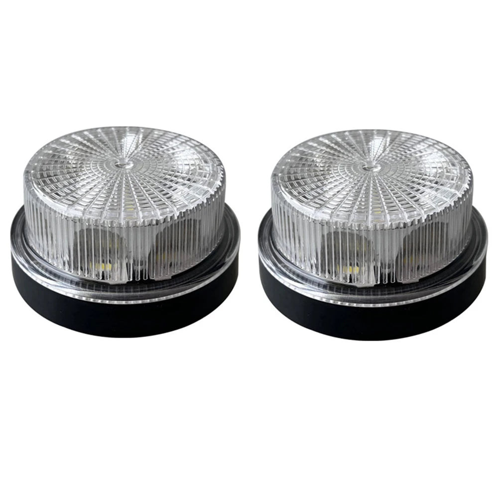 2Pcs Truck Flashing Lights 12V 24V LED Trailer Side Marker Lights Tractor Strobe Light White Amber Red Blue Green Van Bus RV
