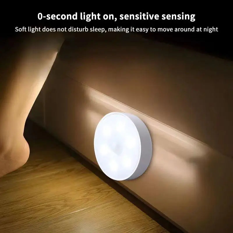 Motion Sensor LED Night Light USB Rechargeable Night Lamp For Kitchen Cabinet Wardrobe Lamp Staircase Wireless Closet Light
