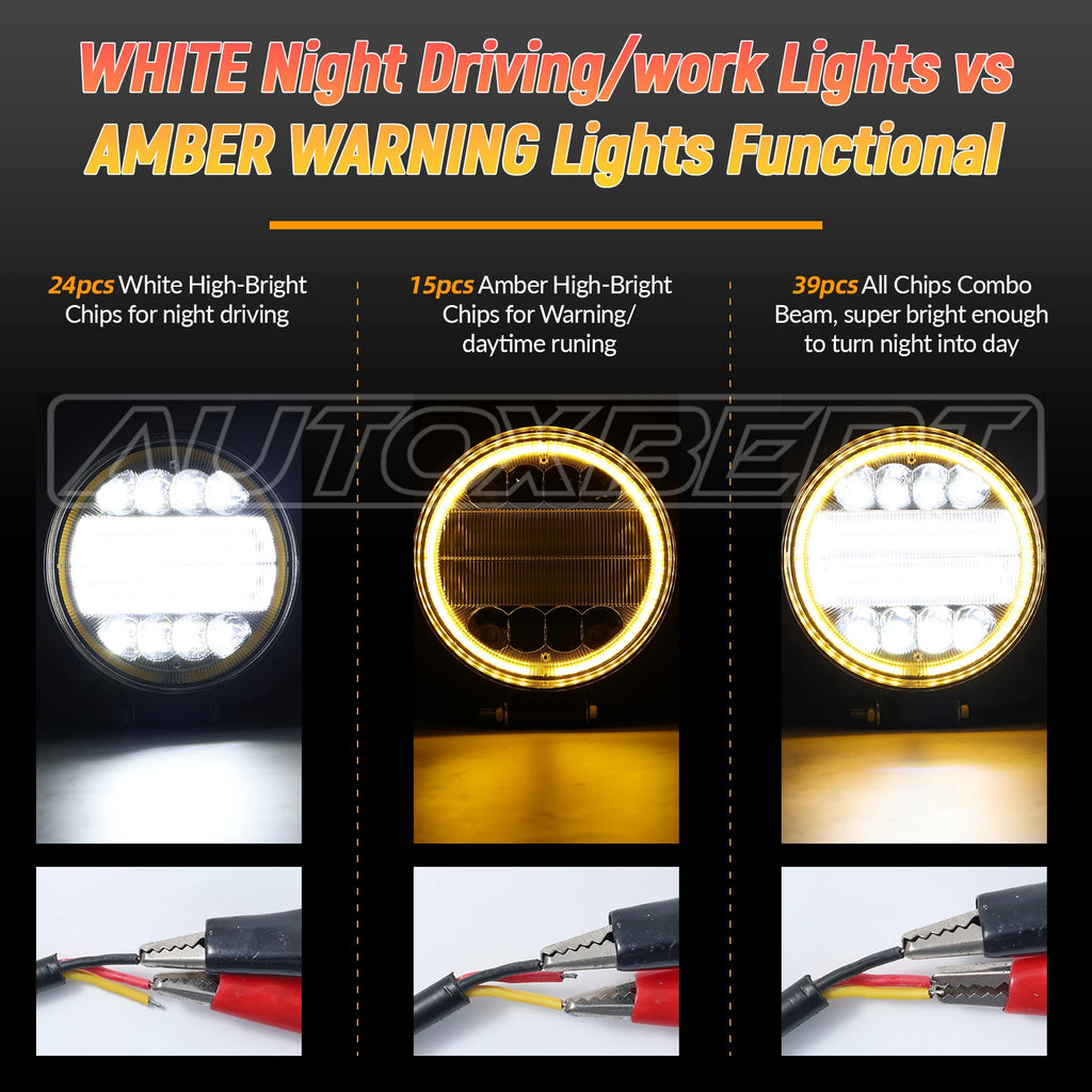 2X 4Inch Car LED Light Bar Offroad 4x4 Spotlights Fog Lamp 12V 24V Super Bright Headlight Truck Tractor Boat Light Bar Work Lamp