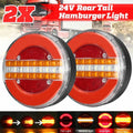 1PC 12V 24V LED Trailer Truck Rear Tail Light Taillight Reverse Brake Lights Car Boat Bus Caravan Flowing Turn Signal Lamp Tools