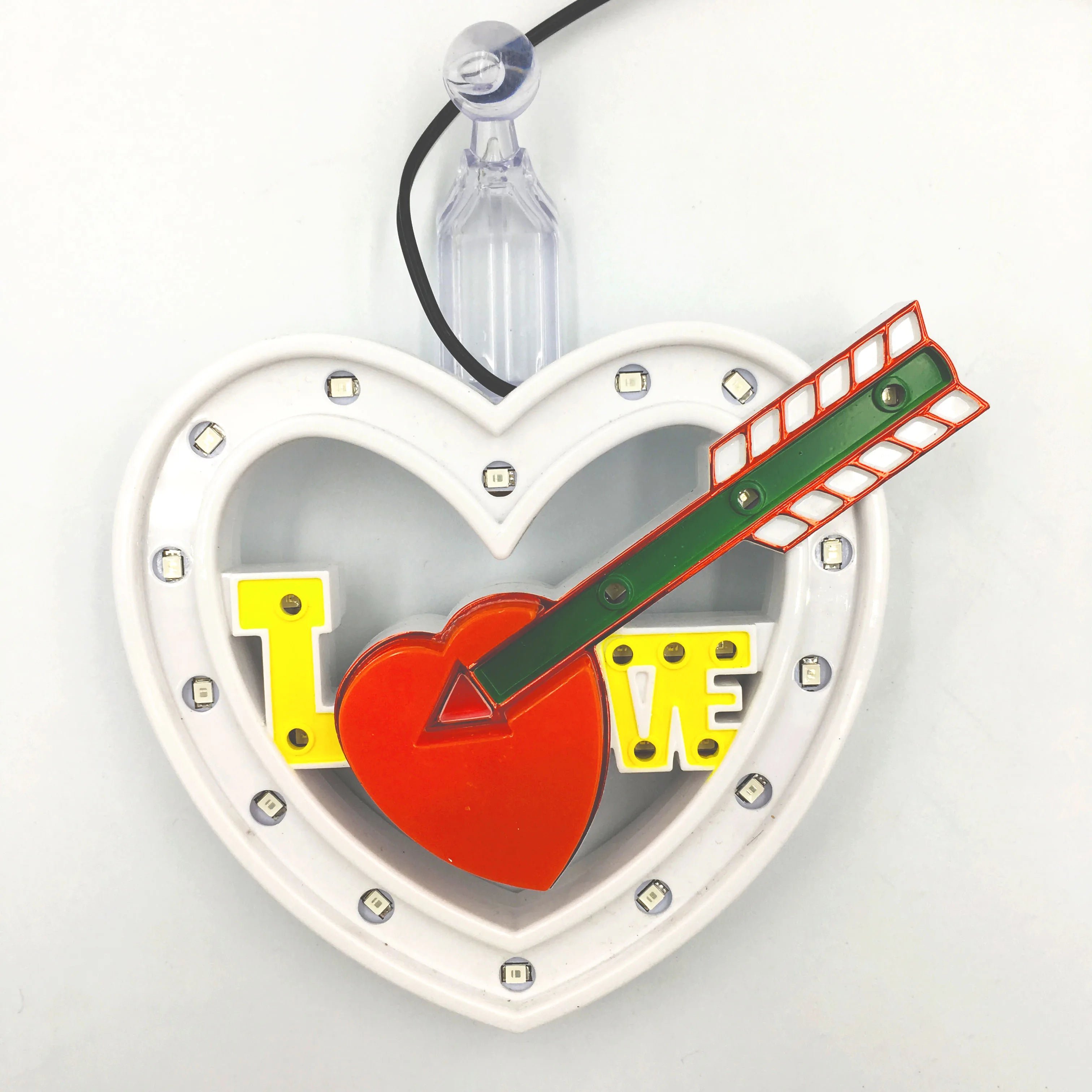 Truck warning  flashing 12V LED Atmosphere Flickering Strobe Heart Light RGB Colorful Lamp Christmas Interior Decor Lamps
