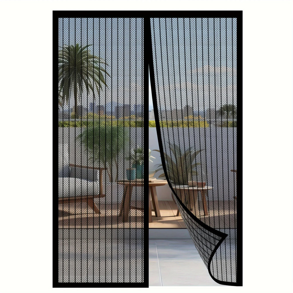 Heavy-Duty Magnetic Screen Door - Self-Sealing, Hands-Free Mesh for Insect Protection, Pet & Youngsters Friendly