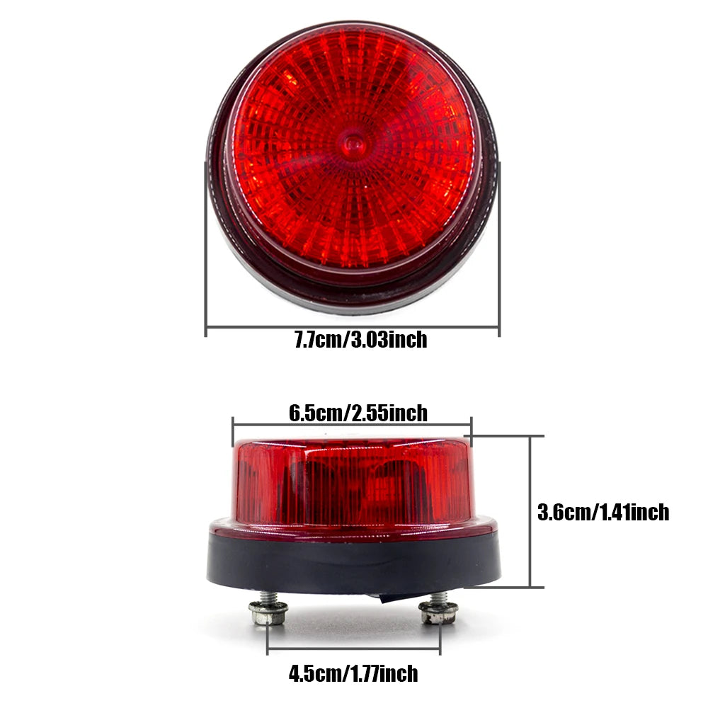 2pcs 12V 24V 2 Modes 12 LED Warning Emergency Strobe Light Flashing Light Revolving light Signal Lamp Truck Tractor Waterproof