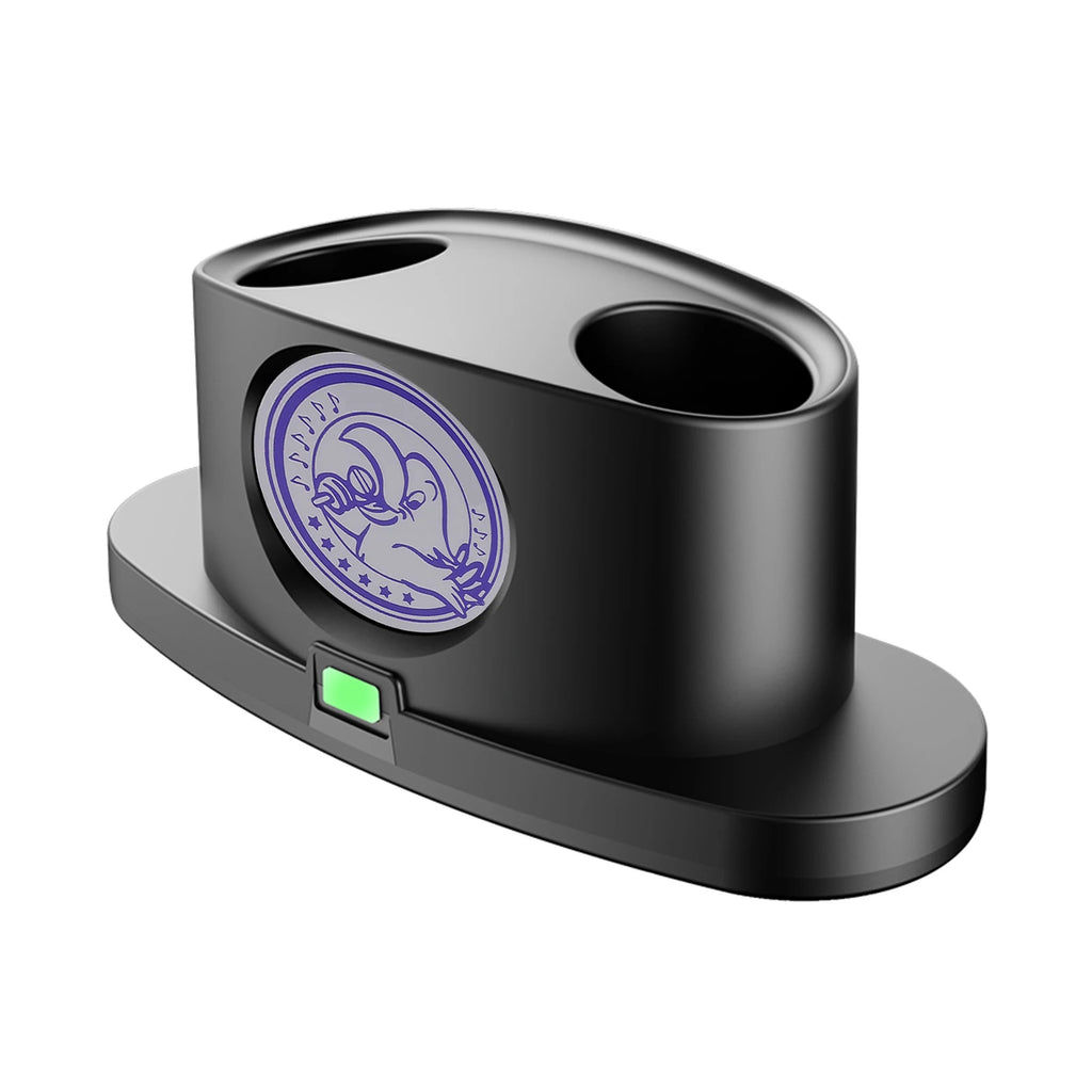 Wireless Magnetic Microphone Charging Station 2  for  Mics Portable Desktop Charging Stand Smart Energy Saving