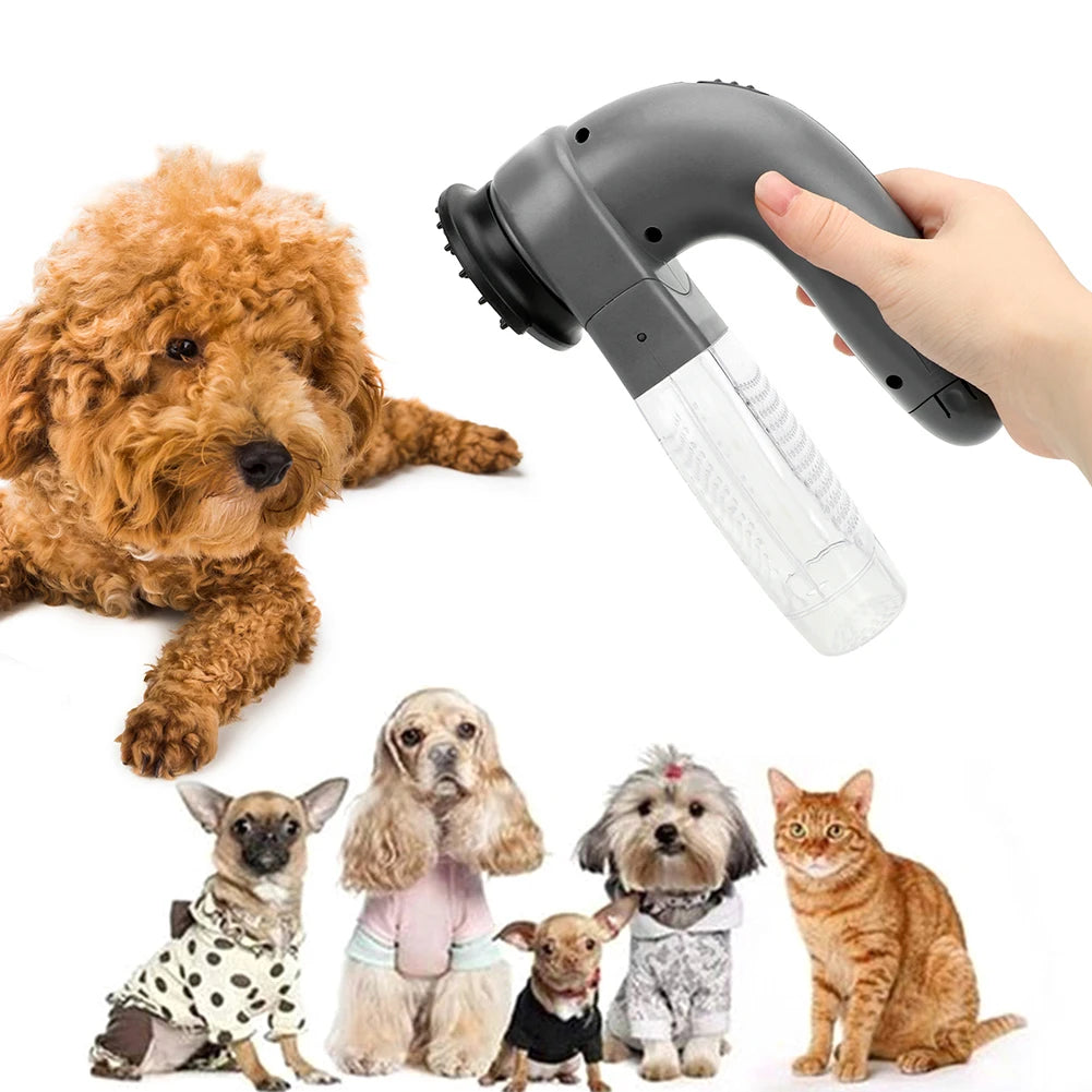 Pet Grooming Vacuum Cleaner Cordless Dog Suction Remover Shaver Portable Pet Hair Removal Brush for Long/Short Haired Dogs Cats