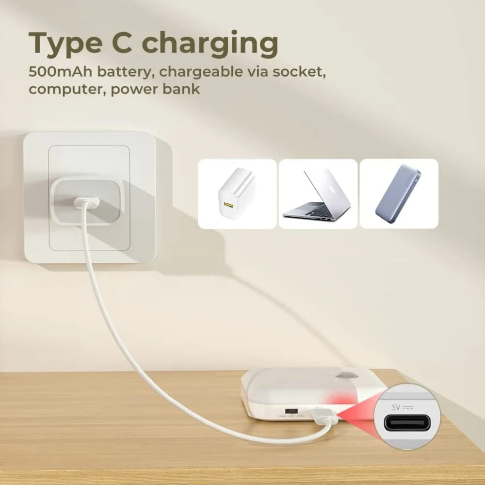 Motion Sensor Light USB Night Light LED Lamp With Switch Rechargeable Inductor Lights For Kitchen Stairs Hallway Closet Bedroom