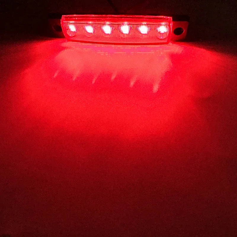 2/5/10pcs 12V 24V 6 LED Car External Lights Side Marker Indicator Warning Trailer Light Car Bus Truck Lorry Car light indicator