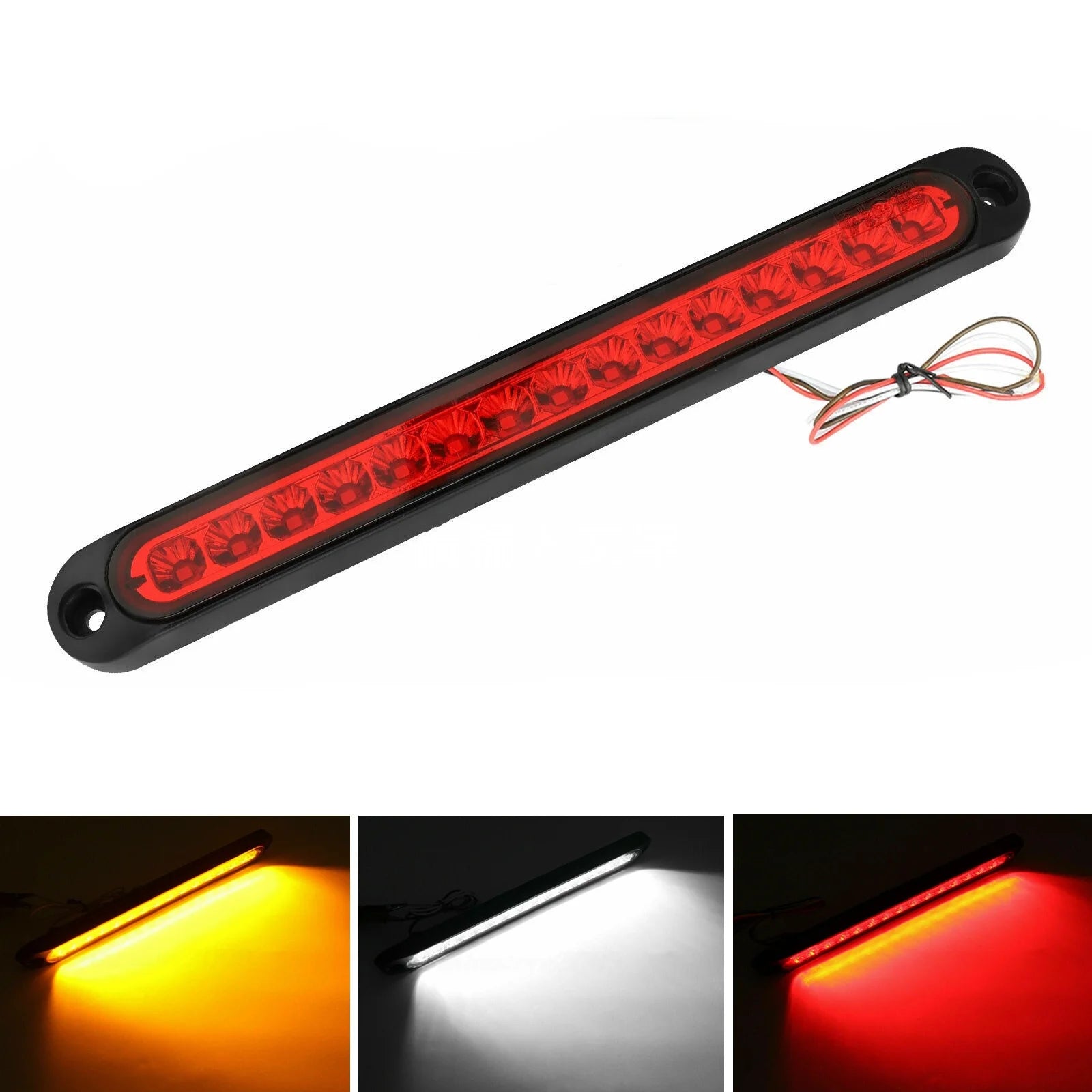 15LED Car Rear Tail Light Stop Brake Lamp 12V 24V Waterproof Truck Side Marker Indicator Clearance Light