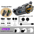 3D Surround Heavy Bass Motorcycle Helmet Headset Stereo Bluetooth Hands Free Call IPX7 Waterproof With Tri-Color Ambient Light