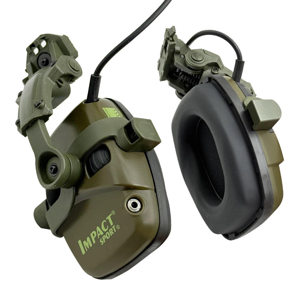 Impact Sport Electronic Shooting Headset Helmet Mounted Ver Hunting Pickup Noise Reduction Hearing Protection Tactical Headset