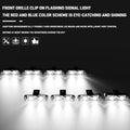 8 in 1 LED Emergency Strobe Lights For Truck Vehicle Warning Flashing Caution Light Grilles DRL Police Wireless Remote Control