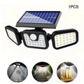 74 LED Solar Motion Sensor Light Outdoor Wall Front Door Yard Garage Pathway Christmas Lighting 3 Brightness Modes Solar Powered