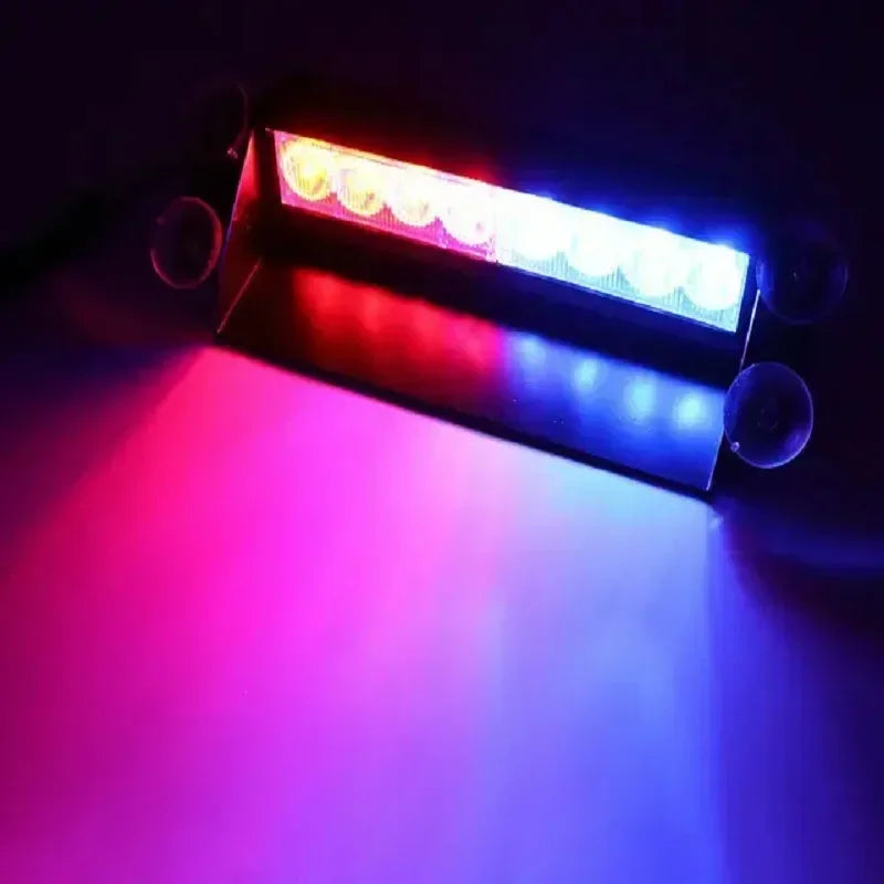 12V Day Running Flash Led Police Lights Car Truck Emergency Flasher Dash Strobe Warning Light 3 Flashing Modes LEDs Car Light