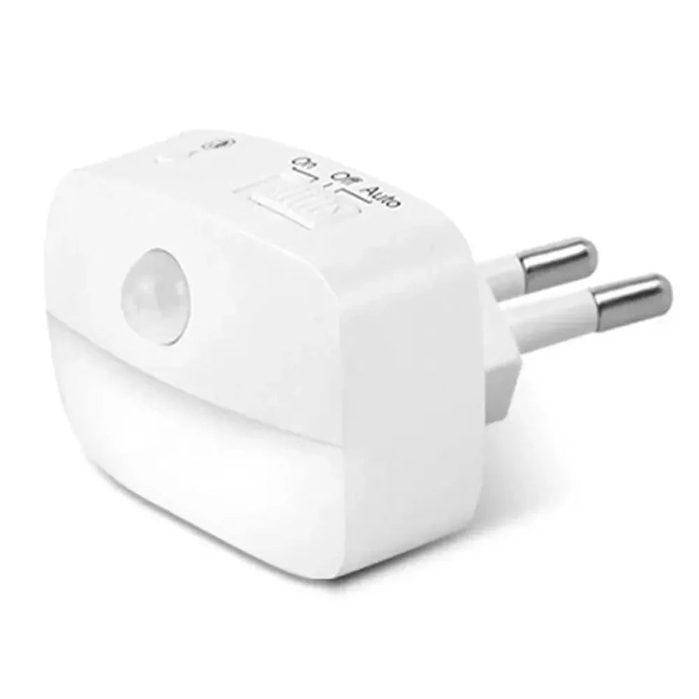 Motion Sensor Induction Light Wireless EU US Plug Mini LED Night Light Energy Saving Battery Operated Bedside Night Lamp Kitchen