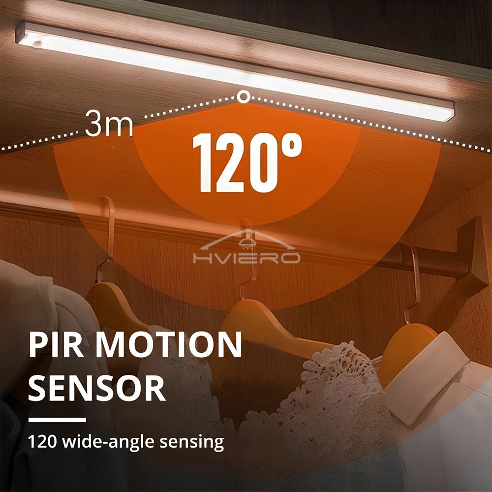 Motion Sensor Night Lights Wireless LED Lamp USB Rechargeable Magnetic For Wardrobe Room Closet Kitchen Aisle Tube Detector Bulb
