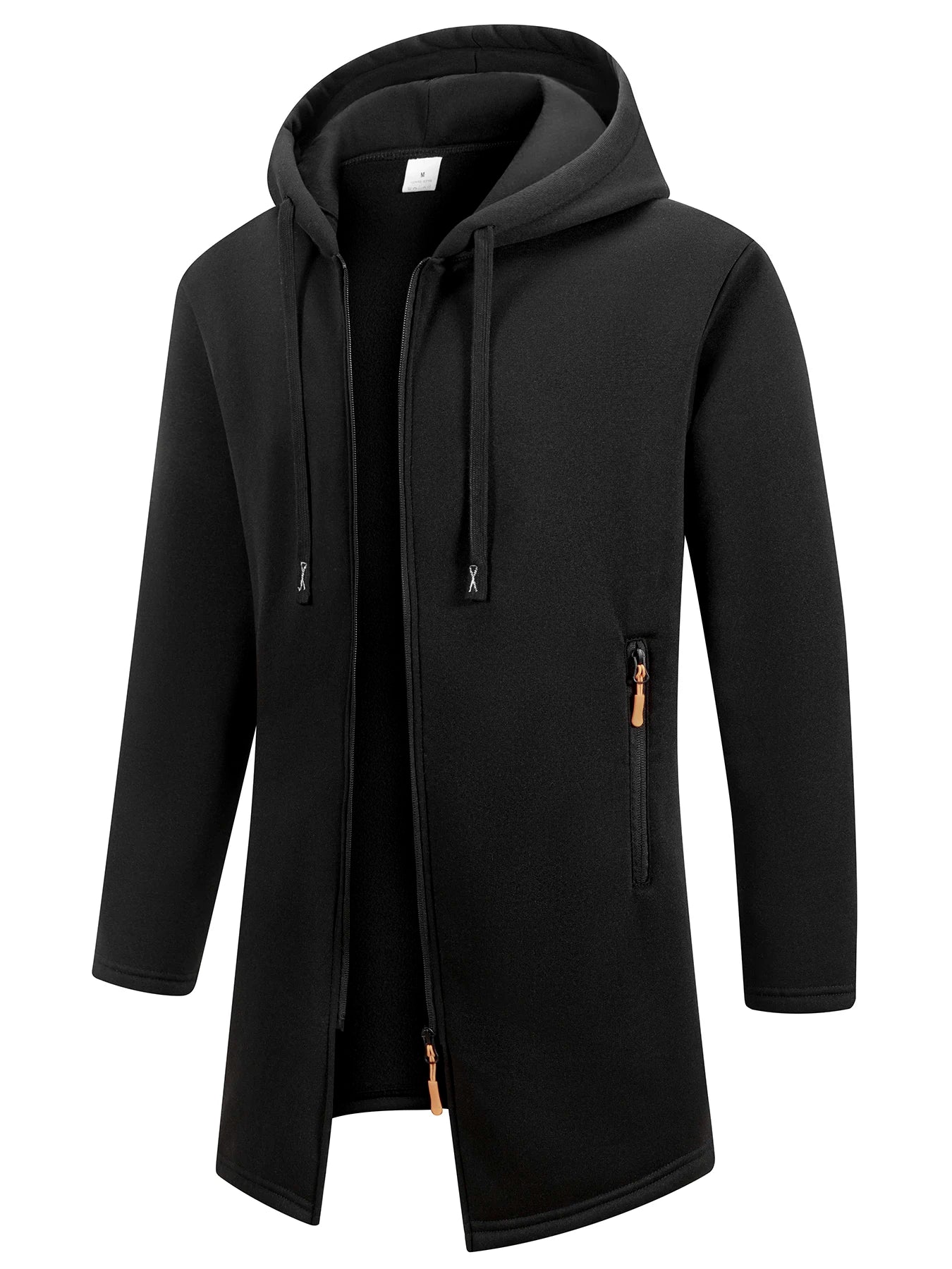 Autumn Winter Warm Fleece Zipper Jacket Men's Long Sleeve Sweatshirts for Men with Zipper Hooded Jacket Coat Warm Streetwear