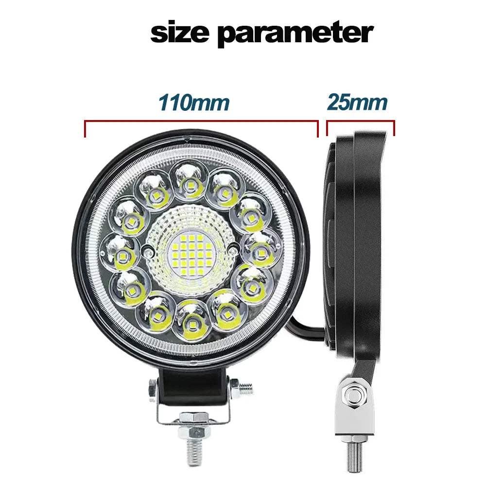 12V Car Led Work Spotlights 24V 33led Headlights for Motorcycles Flood Led Bar Fog Light DRL For Truck 4x4 Off Road ATV Car