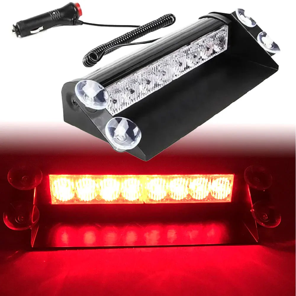 Police LED Lights Strobe Light for Car 12V Emergency Signal Lamps Warning Light Auto Truck Flashing Windshield Flash Lighting