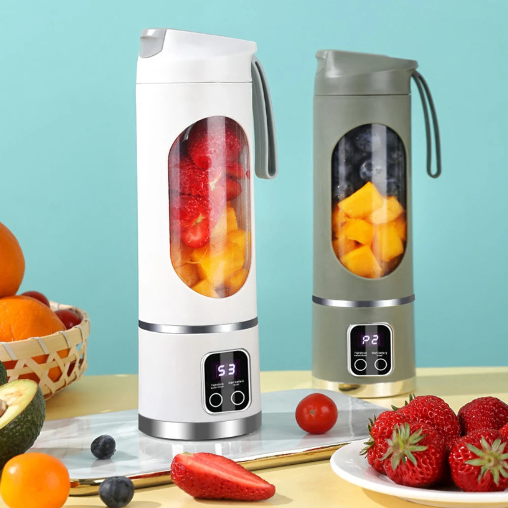 Portable Blender for Shakes and Smoothies 450ml BPA Free Travel Cup & Lid, Durable Stainless Steel Blades, Personal Smoothie