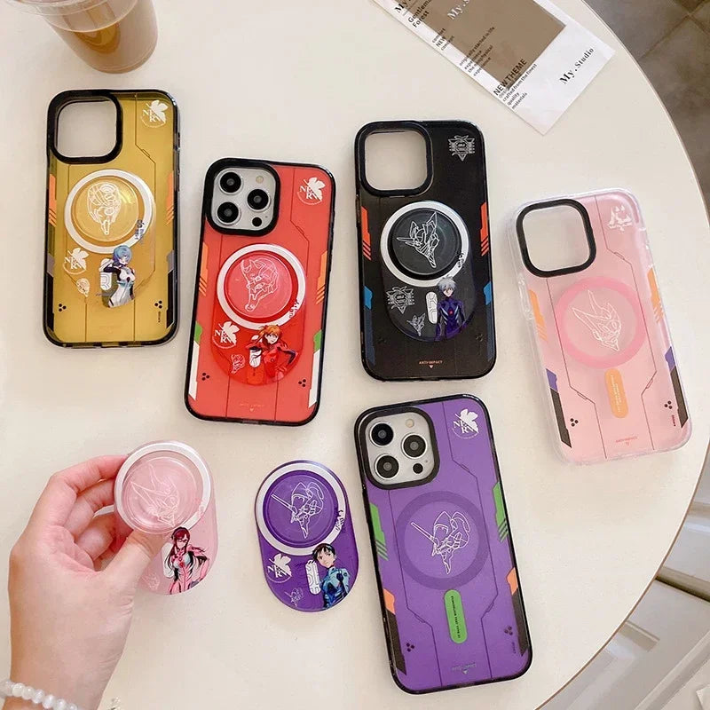 Evangelion Anime Phone Grip Bracket Stand Holder for Magsafe Phone Grip Tok Sockets Cellphone Accessories Mobile Bracket Gift