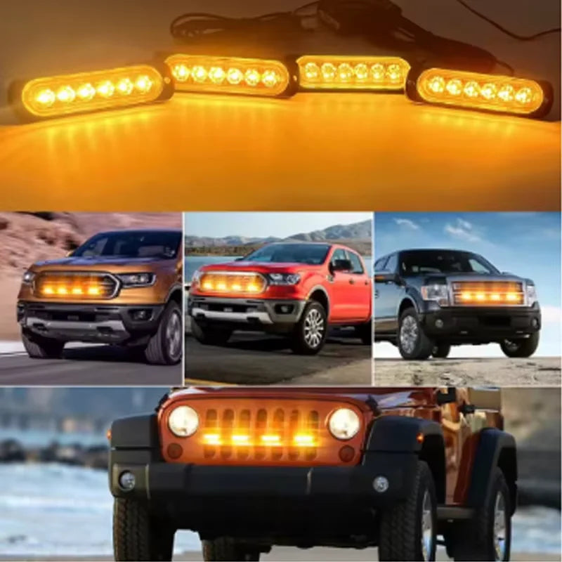 24 LED Strobe Light Wireless Car Emergency Flashing Light Car LED 12V Trailer Truck Strobos Police Warning Light Auto Diode Lamp
