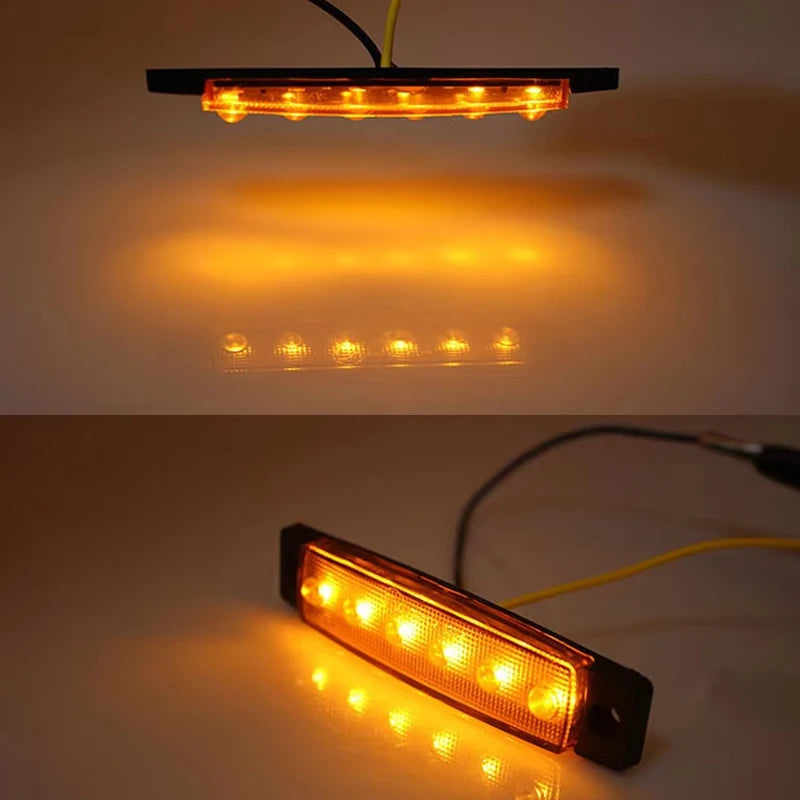 2Pcs Truck Led Side Light 12/24V For Car Auto Truck Lorry Trailer Side Marker Indicators Turn Signal Lights Tail Warning Lamp