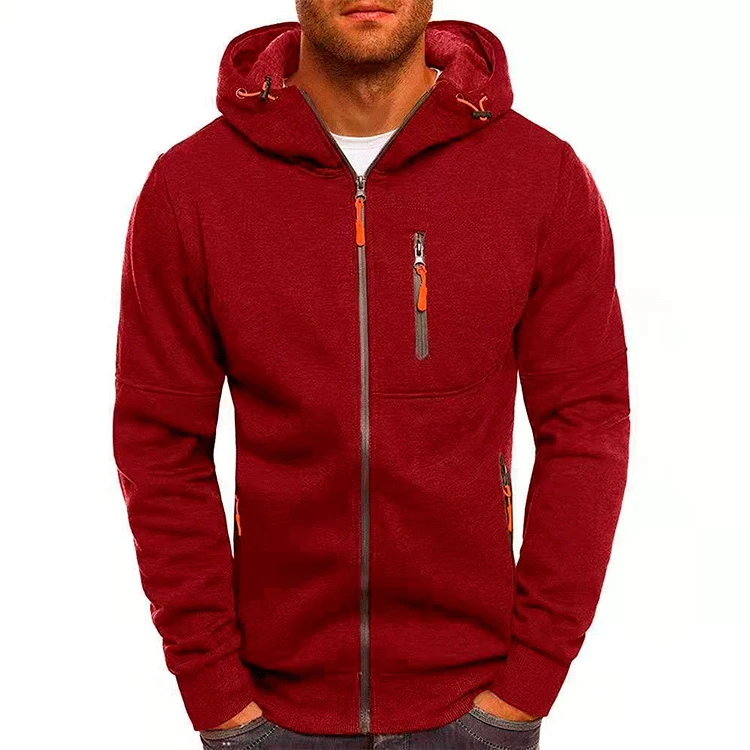 Men Sweatshirts Casual Autumn Male Zip Up Long Sleeve Hoodie Cardigan Coats BSD-ZW67