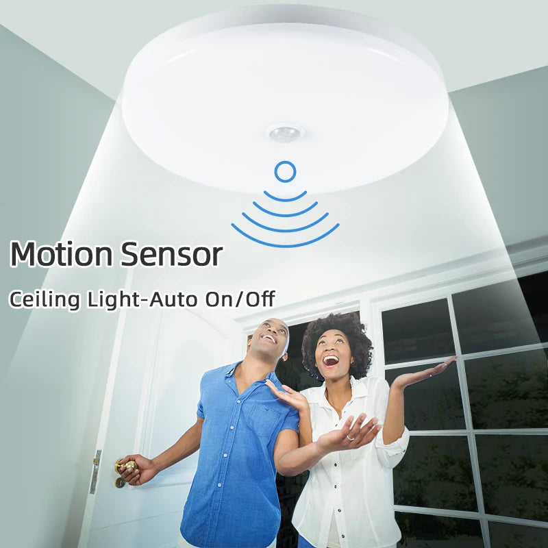 LED Motion Sensor Ceiling Lamp Night illumination  Street Bedroom Ceiling Hanging Light LED Corridor Radar Induction Chandeliers