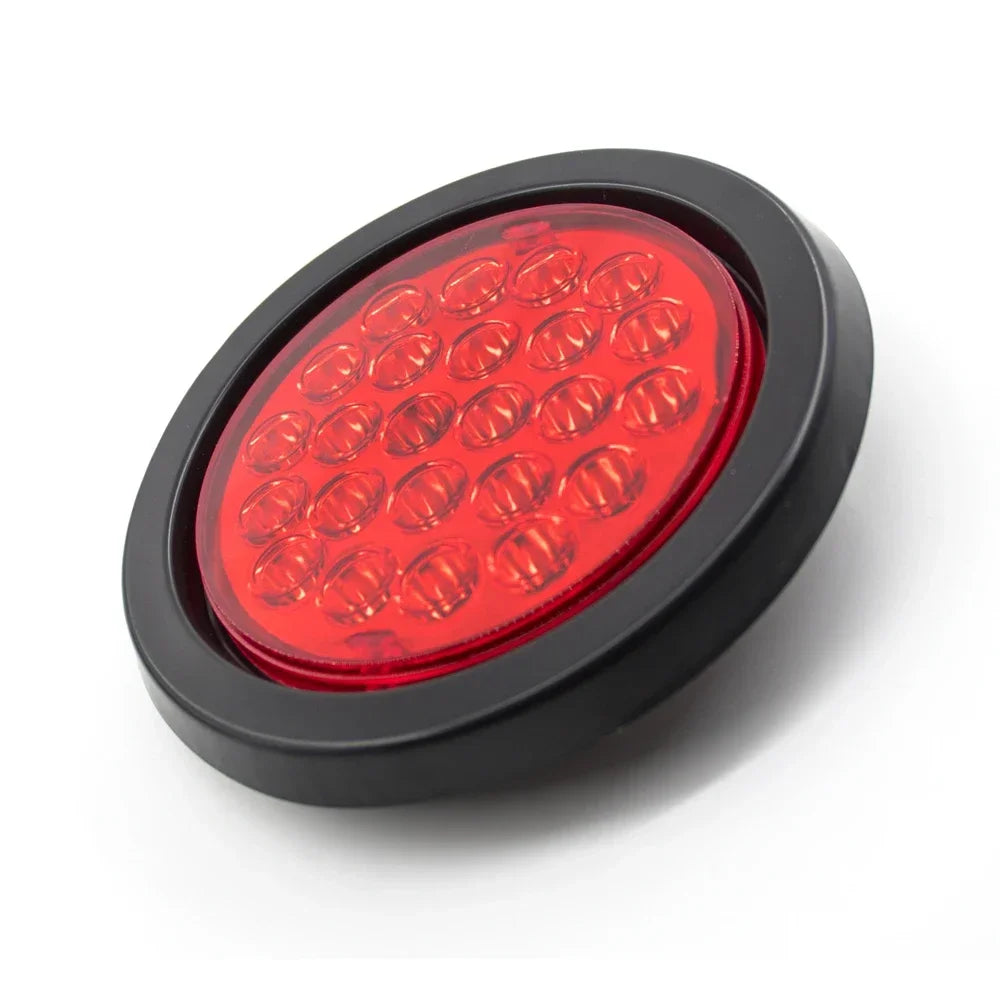12V 24V Car Truck Trailer Round 24 LED Rear Tail Light Brake Stop Side Marker Turn Singal Indicator Warning Lights RV Caravan
