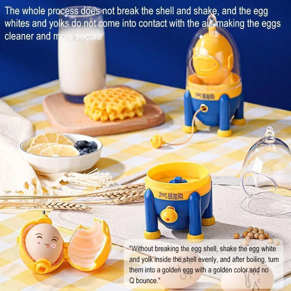 Portable Plastic Egg Shaker Kitchen Gadgets without Breaking the Eggs Egg Yolk Albumen Blender Manual Egg White Yolk Mixer Egg