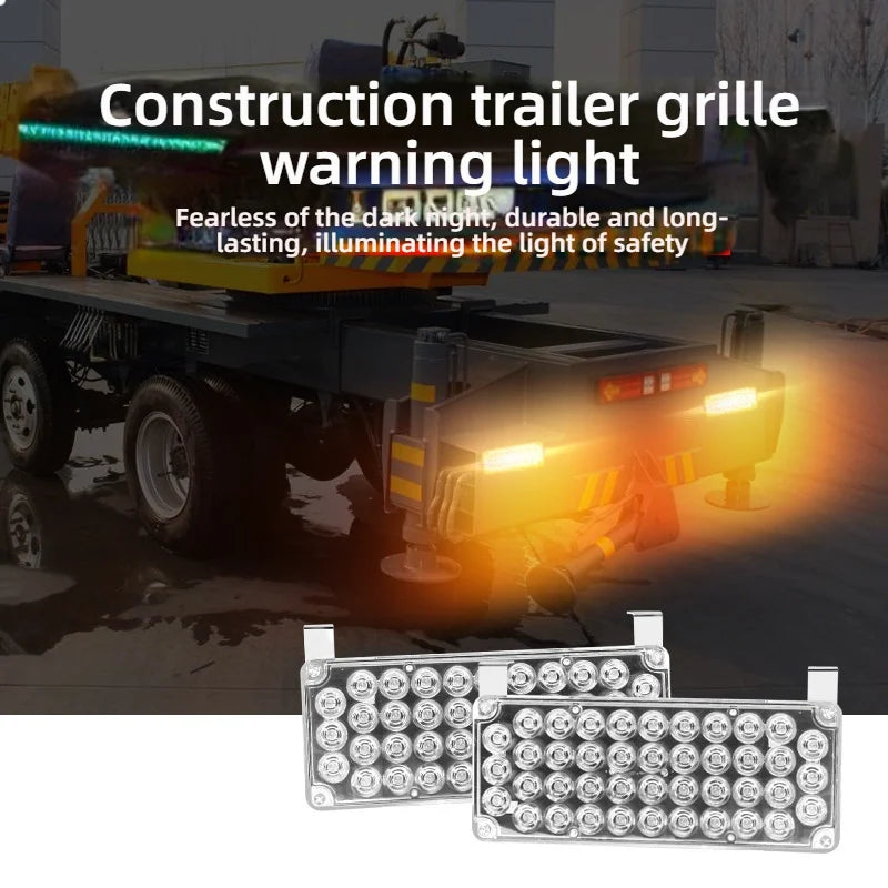 Flashing Rectangular LED Rear Signal Light for Tow Truck Rescue Vehicle Wrecker Engineering With Red Blue Yellow Strobe Lamp 12V