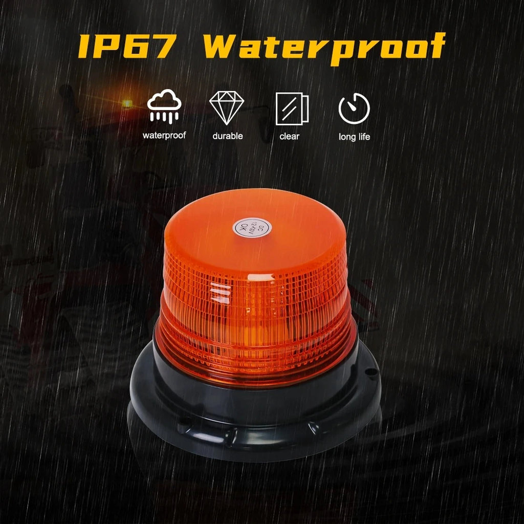 LED Strobe Warning Light Emergency Beacon for Car Truck Roof Top Magnetic Base Security Auto 12V 24V Universal Flashing Light