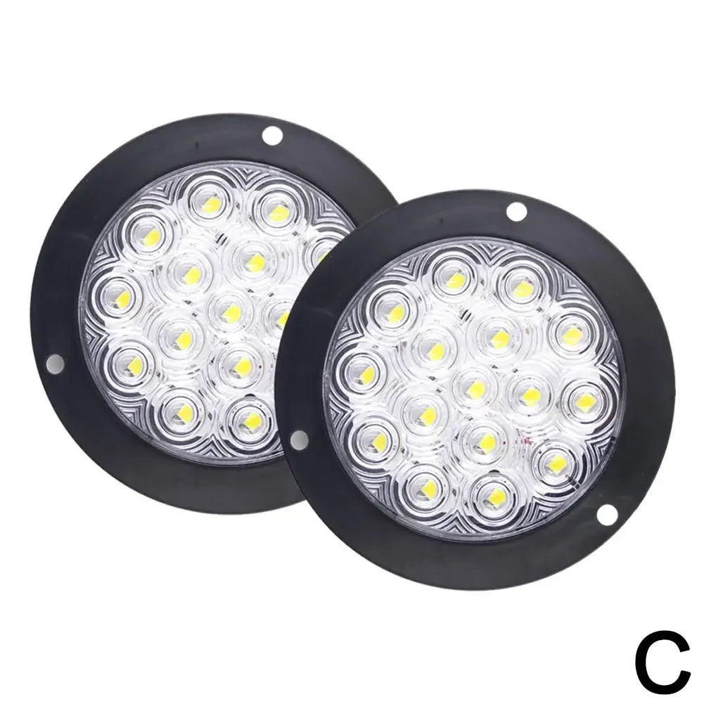 12V 24V Car Round LED Rear Tail Light Brake Stop Side Warning Reverse Truck Reflector Running Indicator Marker Trailer Lamp I0J7