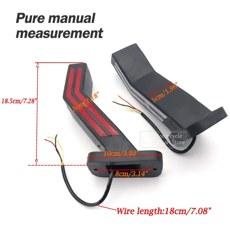 2Pcs 12V 24V Truck Side Marker Lights Running Water Tail Lights Waterproof Trailer LED Outline Marker Lighting Neon Stalk Lamp