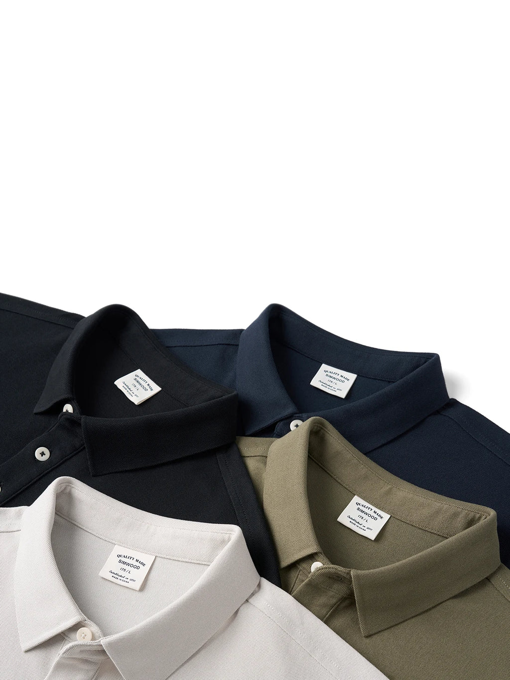 SIMWOOD 2026 Summer New 230gsm Sorona Cotton Pique Polo Shirt Men Regular Fit Short Sleeve Breathable Smart Casual Golf T-Shirt