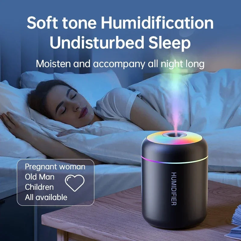 Car Mini Air Humidifier 180ML USB Electric Aroma Diffuser Essential Oil Purifier Aromatherapy Mist Maker Lights For Home Bedroom