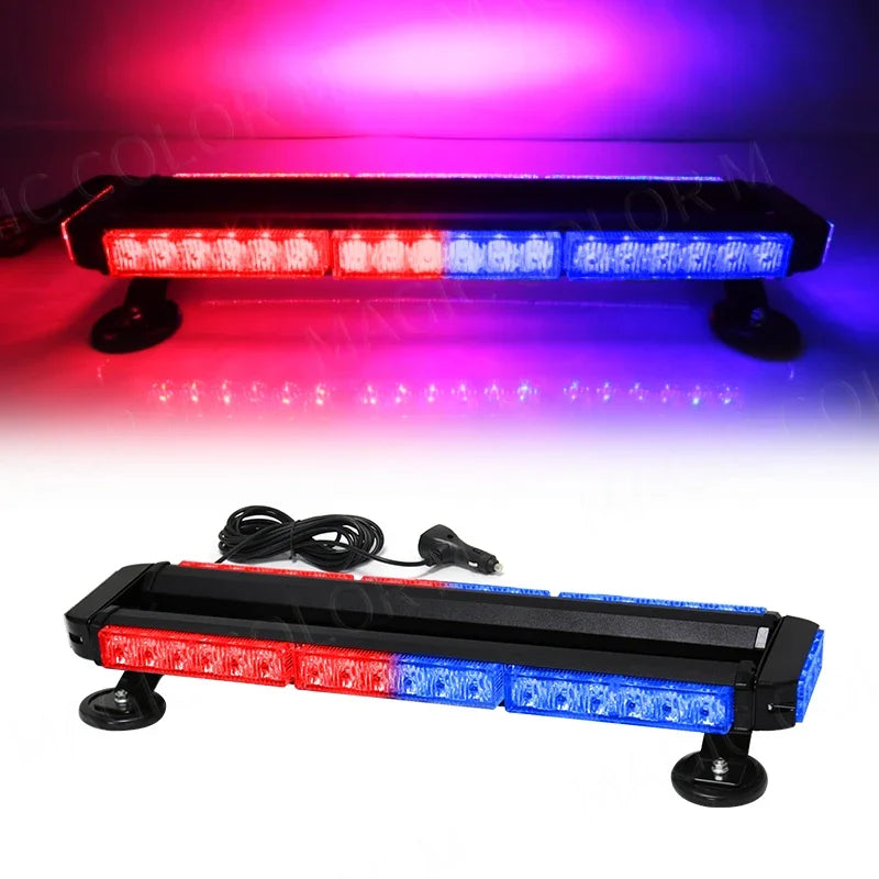 42 Led Car Strobe Lights Emergency Warning Flashing Auto Truck Beacon Signal Lamp Flash Dash Windshield Magnetic Base Car Parts