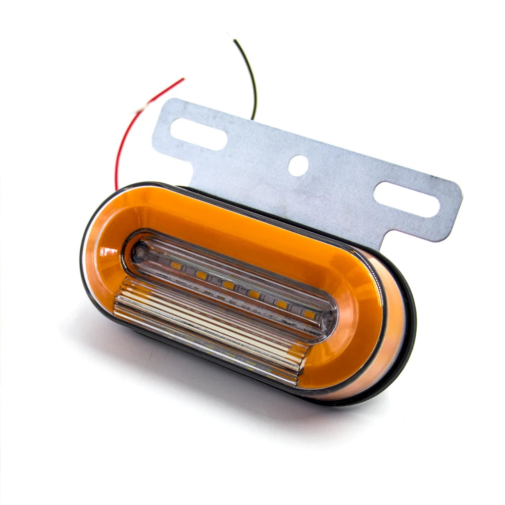 4/8pcs 12V 24V 24 Leds Truck Side Marker Lights Car External Lights Signal Indicator Lamp Warning Tail Light Trailer Lorry Truck
