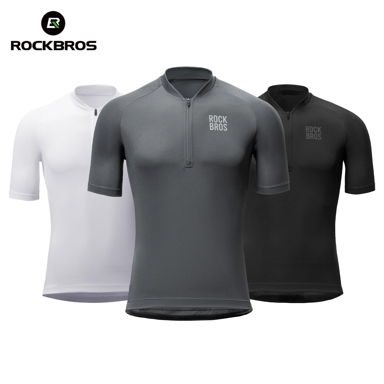 ROCKBROS Men Cycling Jersey Summer Breathable MTB Road Bicycle T-shirts Quick Dry Sports Run Short Sleeve T-shirt Bike Tops