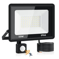 LED Floodlight PIR Motion Sensor Outdoor Light 20W 30W 50W 100W  200W AC220V Waterproof Outdoor Projector Spotlight For Garden