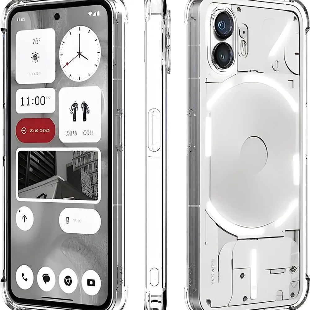 Clear Case For Nothing Phone 1 2 One Two Thick Shockproof Soft Silicone Phone Cover No thing Phone1 Phone2