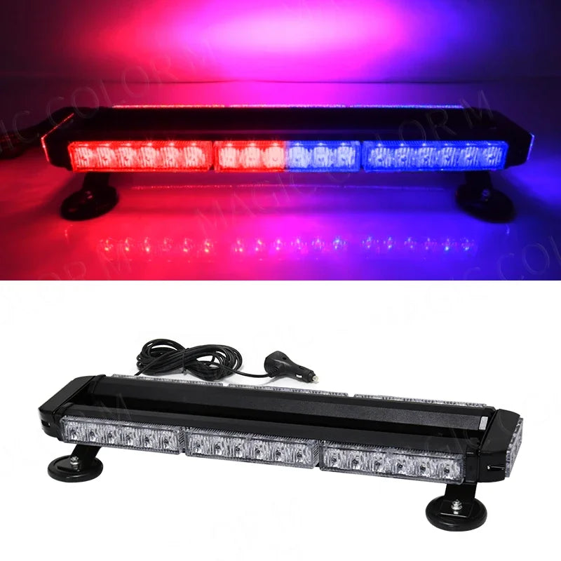 42 Led Car Strobe Lights Emergency Warning Flashing Auto Truck Beacon Signal Lamp Flash Dash Windshield Magnetic Base Car Parts