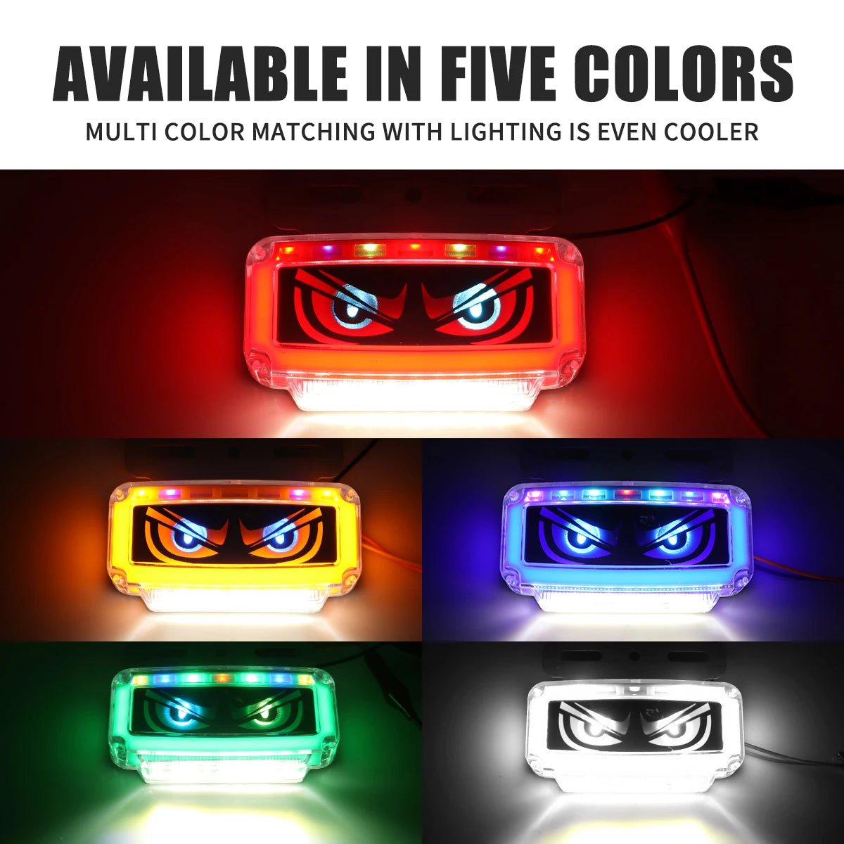 1x 24V Truck RV Vehicle Eye Side Marker Lights Waterproof Ultra-Brigh Focus Lamp LED Side Marker Lights With Dynamic Effect red